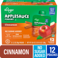 Kroger® No Sugar Added Cinnamon Applesauce Pouches Perspective: Main