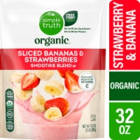 Simple Truth Organic® Sliced Bananas and Strawberries Smoothie Blend Perspective: Main