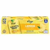 Kroger® Caffeine Free Lemon Sparkling Water Perspective: Main