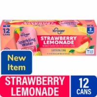 Kroger® Caffeine Free Strawberry Lemonade Sparkling Water Perspective: Main