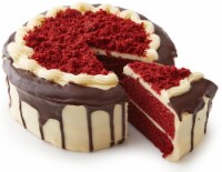 Bakery Fresh Red Velvet Cake with Cream Cheese Icing Perspective: Main