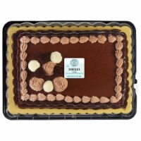 Bakery Fresh Chocolate Sheet Cake With Chocolate Buttercreme Icing Perspective: Main