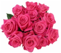 Bloom Haus™ Dozen Rose Bunch - Hot Pink