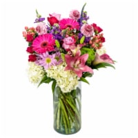 Bloom Haus™ XXL Vase Assorted Floral Arrangement - Pink / White / Purple