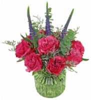 Bloom Haus™ Trinity Medium Floral Arrangement - Red / Lavender / Green
