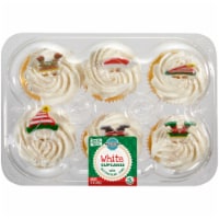 Bakery Fresh Goodness Christmas Holiday White Cupcakes Perspective: Main