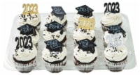 Bakery Fresh Goodness Graduation Buttercream Icing Chocolate Cupcakes
