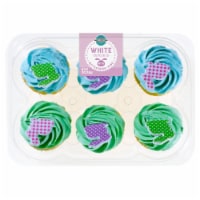 Bakery Fresh Easter White Cupcakes - Blue/Green Perspective: Main
