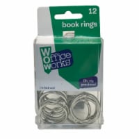 Office Works Book Rings - 12 Pack - Silver Perspective: Main