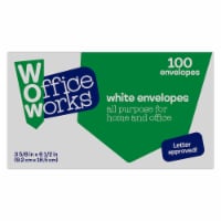 Office Works Envelopes - 100 Pack - White