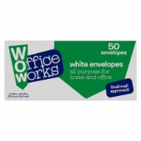 Office Works Envelopes - 50 Pack - White