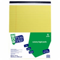 Office Works Cnary Legal Pad - 6 Pack - Yellow