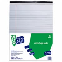 Office Works Ruled Legal Pads - 6 Pack - White