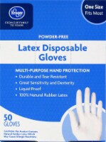 Kroger® Unpowdered Latex Disposable Gloves Perspective: Main