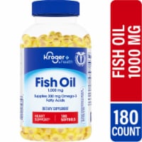 Kroger® Fish Oil 1000mg Heart Support Softgels Perspective: Main