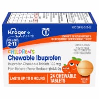 Kroger® Orange Flavor Junior Strength Ibuprofen Chewable Tablets 100mg