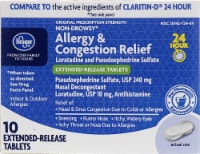 Kroger® 24 Hour Allergy and Congestion Relief Tablets Perspective: Main