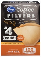 Kroger® # 4 Unbleached Cone Coffee Filters - Natural Brown