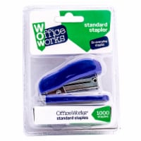 Office Works Mini Standard Stapler with Staples - Blue
