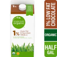 Simple Truth Organic® 1% Low Fat Chocolate Milk Half Gallon Perspective: Main