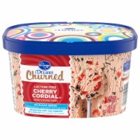 Kroger® Deluxe Churned Lactose Free No Sugar Added Cherry Cordial Ice Cream Tub Perspective: Main