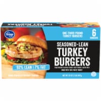 Kroger® 93% Lean Seasoned Frozen Turkey Burgers Perspective: Main