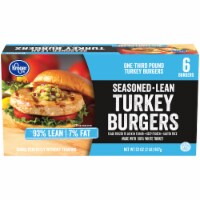 Kroger® 93% Lean Seasoned Frozen Turkey Burgers Perspective: Main
