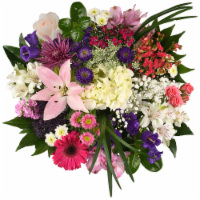 Bloom Haus™ Flowers Garden Bouquet - Pink / Green / Purple Perspective: Main