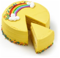 Bakery Fresh Goodness Yellow Buttercreme Icing Rainbow Cake