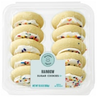 Bakery Fresh White Frosted Rainbow Sprinkle Cookies Perspective: Main