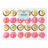 Bakery Fresh Vanilla & Chcolate Mini Spring Cupcakes Perspective: Main