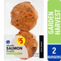 Kroger® Farm Raised Atlantic Salmon Burgers Garden Harvest Perspective: Main