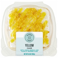 Bakery Fresh Yellow Cake with Lemon Drizzle and Vanilla Icing Square Perspective: Main