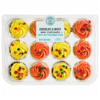 Bakery Fresh Chocolate & White Cupcakes with Buttercreme Icing Mini Perspective: Main