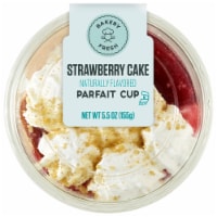 Bakery Fresh Strawberry Cake Parfait Cup Perspective: Main
