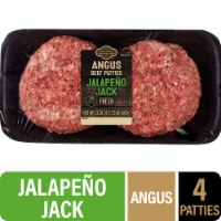 Private Selection Fresh Angus Jalapeno Pepper Jack Beef Patties Perspective: Main