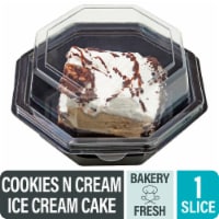 Bakery Fresh Cookies N Cream Ice Cream Cake Slice Perspective: Main