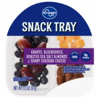 Kroger® Grapes Blueberries Sea Salt Almonds and Sharp Cheddar Snack Tray Perspective: Main