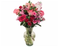 Bloom Haus™  Vanderpump Signature Pink Fresh Cut Flower Arrangement in Vase Perspective: Main