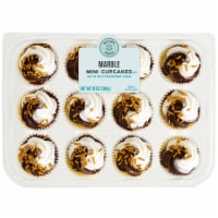 Bakery Fresh Graduation Chocolate & Vanilla Marbled Mini Cupcakes