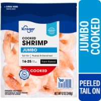 Kroger® Jumbo Shrimp Cooked Peeled & Deveined Tail On Perspective: Main