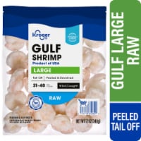 Kroger® Wild Caught Large Raw Gulf Shrimp Peeled & Deveined Tail Off Perspective: Main