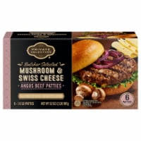 Private Selection® Mushroom and Swiss Cheese Angus Ground Beef Patties Perspective: Main