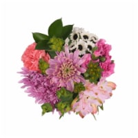 Bloom Haus™ Flowers Ruffle Bouquet - Pink / Green / Purple Perspective: Main