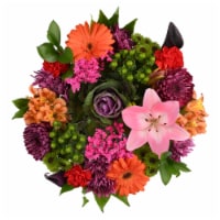Bloom Haus Euro Bouquet - Green / Pink /  Red