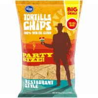 Kroger® Restaurant Style White Corn Party Size Tortilla Chips Perspective: Main