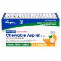 Kroger® Low Dose Orange Flavor Chewable Aspirin Tablets 81mg Perspective: Main