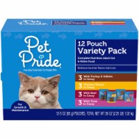 Pet Pride™ Wet Cat Food Pouches Variety Pack Perspective: Main