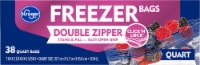 Kroger® Double Zipper Reclosable Quart Freezer Bags Perspective: Main