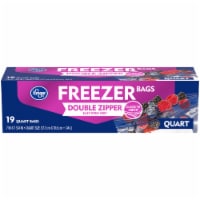 Kroger® Double Zipper Click 'N Lock Quart Freezer Bags Perspective: Main
